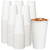 ECOEXTRA Coffee Cups 16 oz 200 Pack, Disposable Paper Cups for Hot Beverage Drinking, White Hot Cups Suitable for Party, Picnic, Travel, and Events