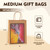 YEEHAW 100 pcs Brown Paper Gift Bags with Handles, 8"x4.5"x10.8", Medium