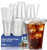 Voatree 110 Pack 24 oz Disposable Clear Plastic Cups with Lids and Straws