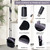 XXFLOWER Broom and Dustpan Combo Set,55" Long Handle,Charcoal