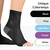 BraceAbility Neuropathy Socks (3 Pairs) - Multipack Peripheral Compression Diabetic Toeless Foot Sleeves for Nerve Damage in Feet, Ankle Gout, Plantar Fasciitis Relief for Men and Women (S - Black)