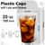 Huifany 100 Pack 20 oz Plastic Cups, Clear Disposable Iced Coffee Cups