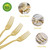 N9R 100PCS Gold Plastic Forks Disposable, Heavy Duty Silverware Forks