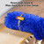 Tiumso Ceiling Fan Cleaner Dusters for Cleaning 6-in-1 Kit, Cobweb Duster with Extension Pole, 100 Inches High Ceiling Fan Blade Cleaners with 5 Reuseable Dusting Heads for Windows and Blinds- Blue