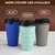 YEEHAW 16 oz Coffee Cups with Lids, Blue, 100 Pack