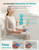 Pochik Sitz Bath for Toilet Seat Hemorrhoids and Postpartum Care, Yoni Steam Seat, Perineal Soaking, Collapsible, Flusher Hose, Drain Holes, Wider Seating Area - Green