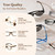 TruVision Readers 3 Pk - Gold Metal Frames and Clear Acrylic Lenses 2.00