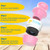 Solar Buddies Grab & Go Travel Bundle, Carabina Clip & Cleaning Brush - Single Full Pink - Refillable Roll on Sponge Sunscreen, Suncream & Lotion Applicator For Kids, Adults & Families - Holds 100ml