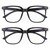 DTIUGUTAE Oversized Square Blue Light Blocking Glasses for Women Men, Anti Glare Computer Glasses, Reduce Eye Strain