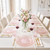 Rubtlamp 60Pcs Pink Plastic Plates,Clear Pink Plates With Gold Rim,Hammered Gold Plates Include 30Pink Plastic Dessert Platos, 30Gold Dinner Platos For Party