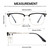 Cyxus Square Blue Light Blocking Glasses, Semi Rim TR90 Metal Frame 8252