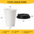 RACETOP Coffee Cups with Lids 12 oz, 100 Pack Disposable To Go Cups