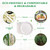 Vplus 150 Pack Paper Plates 9 inch 100% Compostable, Heavy-Duty Disposable Paper Plates Bagasse Natural Biodegradable Eco-Friendly Sugarcane（White）