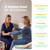 Improvia Positioning Bed Pad, with 8 Reinforced Handles, Quick-Drying, Washable, Waterproof, for Lifting, Turning, Transfering, Elderly and Incontinence Patients (Green, 34" x 52" - Pack of 1)