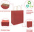 FACEBAG 100-Pack Red Paper Bags with Handles Bulk,8x4.25x10.5 Inch Gift Bags, Red Kraft Paper Bags, Applicable to Retail, Party, Shopping, Festival，Reusable & Durable