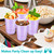 LANLISA 100 Lavender Plastic Cups, 16 oz Disposable Cups, Drinking Cups For Party Supplies