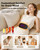 Portable Cordless Menstrual Heating Pad with 4 Heat Levels and 4 Massage Modes,Electric, Fast Large Heating Belly Wrap Belt (Black)