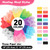 TUXIYA 1200 Sheets Tissue Paper,20-Color 14"X10" Tissue Paper for Gift Bags
