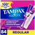 Tampax Radiant Tampons for Women, with LeakGuard Braid, Regular Absorbency, Unscented, 84 Count (3 Packs of 28), Packaging May Vary