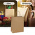 FACEBAG 100Pcs Brown Kraft Shopping Bags 10x5x13Inches Brown Paper Bags with Handles Bulk, for Merchandise,Party Favor, Retail,Gift Bag,Reusable & Durable