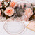 bUCLA 100PCS Clear Rose Gold Plastic Plates Disposable - Heavy Duty 6.25 Inch Clear Plastic Dessert Plates with Rose Gold Trim - Ideal for Party & Wedding