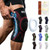 Kuangmi Knob Knee Brace for Pain Relief, Knee Support with Patella Gel Pad & Side Stabilizers, Compression Knee Sleeve for Workout, Arthritis, Joint Pain, Meniscus Tear (Red Black,Right,XX-Large,Single)