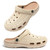 INMINPIN Women and Men Orthopedic Clogs Arch Support Garden Shoes Sandals Slippers with Plantar Fasciitis Feet Insoles,Pure Beige,9.5-10.5 Women/7.5-8.5 Men