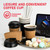 VPACKDUO 12 oz Paper Coffee Cups with Lids, Sleeves and Sticks, 100 Pack