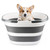 28L Large Collapsible Mop Bucket with Handle for Cleaning, Silicone Portable Pet Bathtub for Puppy Small Dogs Cats, Foldable Laundry Basket Hamper Clothes Storage Bin Space Saving Design for RV Home