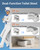 MR.SIGA Toilet Stool Squat Adult Bathroom Foot Stool, Off-White & Dark Gray
