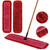 Matthew Cleaning 36'' Industrial Strength Cotton Dust Mop Refill Washable Replacement Heads for Residential & Commercial Use Fit Standard Dust Mop Frames, Hardwood, Concrete Floors Red 6 Pack