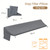 Vekkia King Bed Wedge Pillow for Headboard Gap Filler (0–5.5"), Prevents Pillows & Items from Falling, High-Density Foam Mattress Gap Filler with Pockets, Removable Cover, Gray, 76"x10"x6.5"