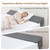 Vekkia King Bed Wedge Pillow for Headboard Gap Filler (0–5.5"), Prevents Pillows & Items from Falling, High-Density Foam Mattress Gap Filler with Pockets, Removable Cover, Gray, 76"x10"x6.5"