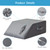 MEGCXIT Leg Pillow Elevation Blood Circulation, Leg Wedge for Elevation for Swelling, Leg Elevating Pillow for After Surgery, Memory Foam Foot Knee Pillow for Back Sleeping 24×22×8 Inch Grey Plush