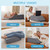 MEGCXIT Leg Pillow Elevation Blood Circulation, Leg Wedge for Elevation for Swelling, Leg Elevating Pillow for After Surgery, Memory Foam Foot Knee Pillow for Back Sleeping 24×22×8 Inch Grey Plush