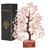 YATSKIA Rose Quartz Tree | Crystal Tree Gifts for Women | Gemstone Decor | Crystals and Gemstones | Pink Home Decor | Birthday Gifts for Women | 10 Inch 300 Beads