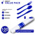 Joyido 400PCS Pre Rolled Blue Plastic Silverware Set Heavy Duty for Wedding