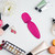 Fuwyiy Mini Massager Tools,Small Waterproof Cordless Handheld Massager with 10 Vibration Modes, Personal Handheld Massager for Back(Rose Red)