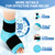Comfytemp Ankle Foot Ice Pack Wrap for Plantar Fasciitis Relief, Ankles Brace for Sprain, Heel Spur, Swelling, Achilles Tendonitis, Cold Bag for Injuries Reusable, Hot Cold Compress, 2 Pack (Blue)