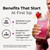 HUM Flatter Me Fiber Strawberry Lemon Fiber Powder Drink Mix, 10 Servings