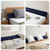 Homemate Full Size（54"x10"x6"） Bed Wedge Pillow for Headboard - Upgraded Bed Gap Filler Full Between Mattress and Headboard - Pillow Wedge for headboard Gap - Blue