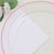 I00000 60 Pcs Rose Gold Plastic Plates, Disposable Party Set Include: 60 Clear Plastic Plates with Rose Gold Trim for dinner and dessert Perfect for Holidays, Wedding & Party Supplies (Pack of 2)
