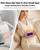 Electric Heating Pad, Portable Cordless Menstrual Heating Pad with 4 Heat Levels and 4 Massage Modes, Fast Large Heating Belly Wrap Belt(Light Purple)