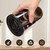 tchrules 100 Set 18oz Black Plastic Disposable Cups with Lids and Straws