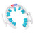 MZDXJ Cellulite Massage Tool, Anti-Cellulite Roller- Lymphatic Drainage Massager - Muscle Roller, Deep Fascia Massage, Dimpled Skin Removal, Legs/Thighs/Buttocks (15 Wheel - Cyan)