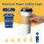 Fit Meal Prep 24 oz 100 Pack To Go Coffee Cups with Lids and Sleeves, Disposable Paper Coffee Cups with Lids for Hot/Cold Beverage