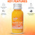 Feeju 15 PCS Orange Ginger Turmeric Shots 60ml | Immune Support & D3
