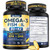 Omega-3 Fish Oil Supplement 1250mg, Vitamin D3 5000IU, K2 E, 3-Month Supply