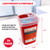 Ever Ready First Aid - 24 Count Sharps Container with Split Lid Design and Locking Mechanism for Sharp Waste Disposal, 1 Quart