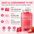 Vexity Labs Collagen Gummies, Collagen Gummies for Women & Men, with Marine Collagen Peptides, Vitamin C and Hyaluronic Acid, for Daily Skin, and Daily Wellness, Strawberry Flavor, 60 Gummies